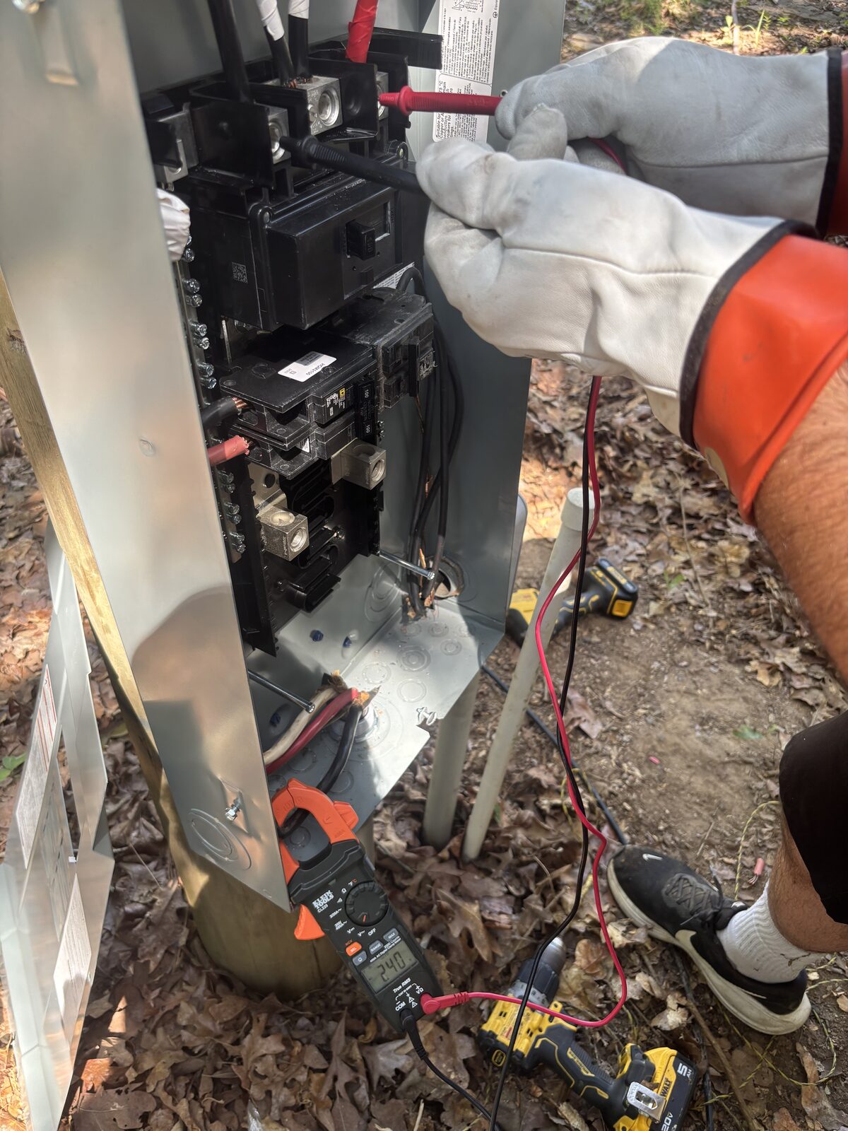 Electrical panel upgrade and breaker installation
